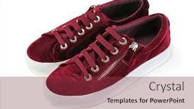  Presentation with pair - Amazing slides having pair-of-casual-female-shoes backdrop and a tawny brown colored foreground