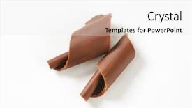  Presentation with chocolate and vanilla - Beautiful presentation design featuring pair of chocolate shavings backdrop and a white colored foreground