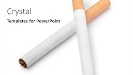  Presentation with cigarettes - PPT layouts consisting of pair-of-cigarettes-isolated background and a white colored foreground