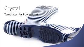  Presentation with pair - Presentation enhanced with pair-of-colorful-gumboots-isolated background and a white colored foreground