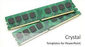  Presentation with memory - Presentation theme having pair of computer memory modules background and a white colored foreground