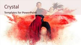  Presentation with industrial dust lung disease - Audience pleasing PPT theme consisting of pair of dancers dancing ballroom backdrop and a lemonade colored foreground