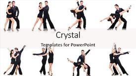 Presentation with salsa dance - Slides featuring pair of dancers isolated background and a white colored foreground