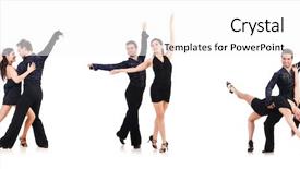  Presentation with dance - Cool new presentation with pair of dancers isolated backdrop and a white colored foreground