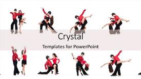  Presentation with salsa dance - Presentation theme with pair of dancers isolated background and a lemonade colored foreground