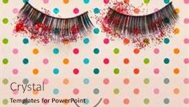  Presentation with glitter pink - Slide deck enhanced with pair-of-fake-eyelashes-sprinkled background and a lemonade colored foreground