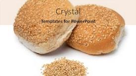 Presentation with sesame seed - PPT layouts featuring pair-of-fresh-baked-sesame background and a coral colored foreground