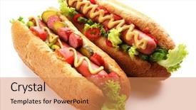  Presentation with sad dog abandoned dogs - Cool new PPT theme with pair of fresh hot dogs backdrop and a coral colored foreground