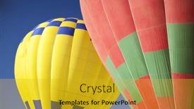  Presentation with hot air balloons - Theme featuring pair of hot air balloons in detail background and a gold colored foreground