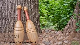  Presentation with indian oil power corporation limited - Presentation design with pair-of-indian-exercise-clubs background and a coral colored foreground