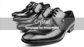  Presentation with octopus on isolated white - Slides having pair of male shoes isolated background and a  colored foreground