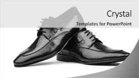  Presentation with pair - Theme consisting of pair of male shoes isolated background and a light gray colored foreground