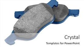  Presentation with brake - Presentation theme enhanced with pair of new brake pads background and a white colored foreground