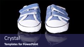  Presentation with black baby - Beautiful PPT layouts featuring pair of new little blue baby shoes newborn or pregnancy concept studio shoot isolated on black with reflection backdrop and a navy blue colored foreground