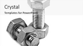  Presentation with nuts - Colorful theme enhanced with pair of nuts and bolts backdrop and a white colored foreground