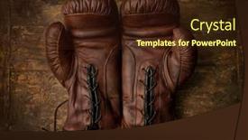  Presentation with pair - Presentation design consisting of pair-of-old-brown-leather background and a wine colored foreground