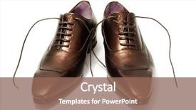  Presentation with patent - Colorful slide set enhanced with pair of patent leather shoes backdrop and a violet colored foreground