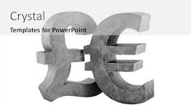  Presentation with euro - Colorful presentation enhanced with pair-of-pound-and-euro backdrop and a light gray colored foreground