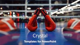  Presentation with boxing ring - Presentation enhanced with pair-of-red-boxing-gloves background and a ocean colored foreground