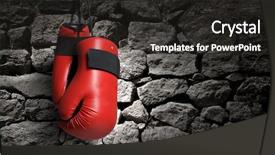  Presentation with boxing - Cool new presentation with pair of red boxing gloves backdrop and a dark gray colored foreground
