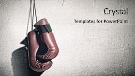  Presentation with boxing ring - Beautiful presentation featuring pair of red boxing gloves backdrop and a light gray colored foreground