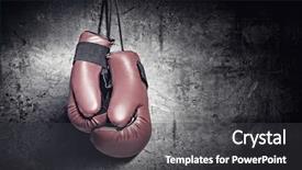  Presentation with thai boxing - Amazing slides having pair of red boxing gloves backdrop and a dark gray colored foreground
