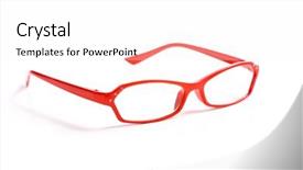  Presentation with red white blue patriotic - Presentation having pair of red reading glasses background and a  colored foreground