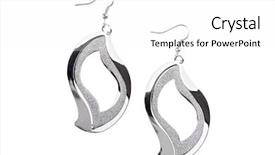  Presentation with pair - Beautiful slide deck featuring pair of silver earrings isolated backdrop and a white colored foreground