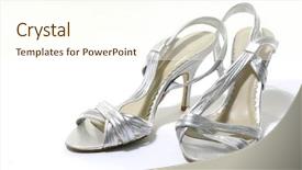  Presentation with silver - Beautiful presentation featuring pair of silver high heeled backdrop and a  colored foreground