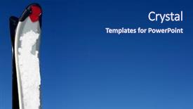  Presentation with skies - Amazing PPT layouts having pair of skies with natural background backdrop and a ocean colored foreground