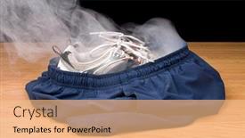  Presentation with illusion - Beautiful slides featuring pair-of-smoking-shoes backdrop and a coral colored foreground