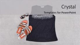  Presentation with leather shoes - Audience pleasing presentation design consisting of pair of snake leather shoes backdrop and a light gray colored foreground