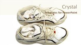  Presentation with sneakers - PPT theme featuring  background and a  colored foreground