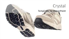  Presentation with sneakers - Presentation having pair-of-sneakers-isolated background and a white colored foreground