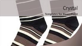  Presentation with socks - Colorful slide deck enhanced with pair of socks isolated on white background backdrop and a light gray colored foreground