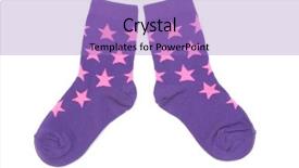  Presentation with black and white film strip - Presentation theme enhanced with pair of striped sock isolated background and a light blue colored foreground