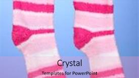  Presentation with socks - Colorful presentation theme enhanced with pair of striped socks hanging backdrop and a lemonade colored foreground
