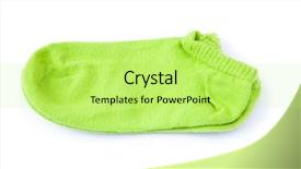  Presentation with socks - Amazing slide deck having pair of striped socks isolated on white backdrop and a yellow colored foreground