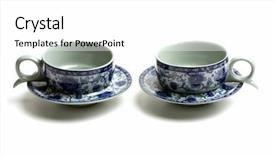  Presentation with asia - Slides having pair of tea cups isolated background and a  colored foreground