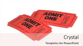  Presentation with pair - Presentation design enhanced with pair of tickets isolated background and a lemonade colored foreground