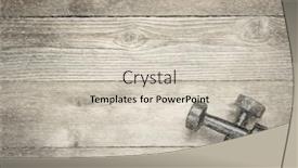  Presentation with charcoal - Theme having pair of vintage iron dumbbells background and a soft green colored foreground