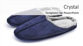  Presentation with pair - Slide set enhanced with pair of warm slippers background and a white colored foreground
