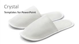  Presentation with textile - PPT theme enhanced with pair-of-white-disposable-textile background and a white colored foreground