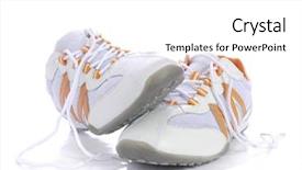  Presentation with pair - Slides with pair of white snickers shot background and a  colored foreground