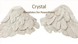  Presentation with pair - Beautiful presentation theme featuring pair of white wings backdrop and a cream colored foreground