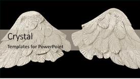  Presentation with fairy - Presentation theme having pair of white wings background and a mint green colored foreground