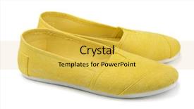  Presentation with canvas - Presentation design featuring pair of yellow canvas espadrilles background and a yellow colored foreground