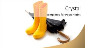  Presentation with black yellow - Presentation with smiling sporty woman drinking juice background and a sky blue colored foreground