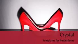  Presentation with shoes - Colorful PPT layouts enhanced with woman's red shoes backdrop and a red colored foreground