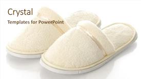  Presentation with fuzzy - Presentation theme consisting of pair of women's fuzzy background and a cream colored foreground